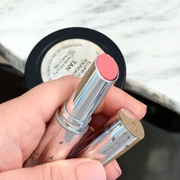 Laura Geller Makeup Bundle Lipstick & Baked Balance-n-Brighten Foundation Tan - Picture 7 of 9